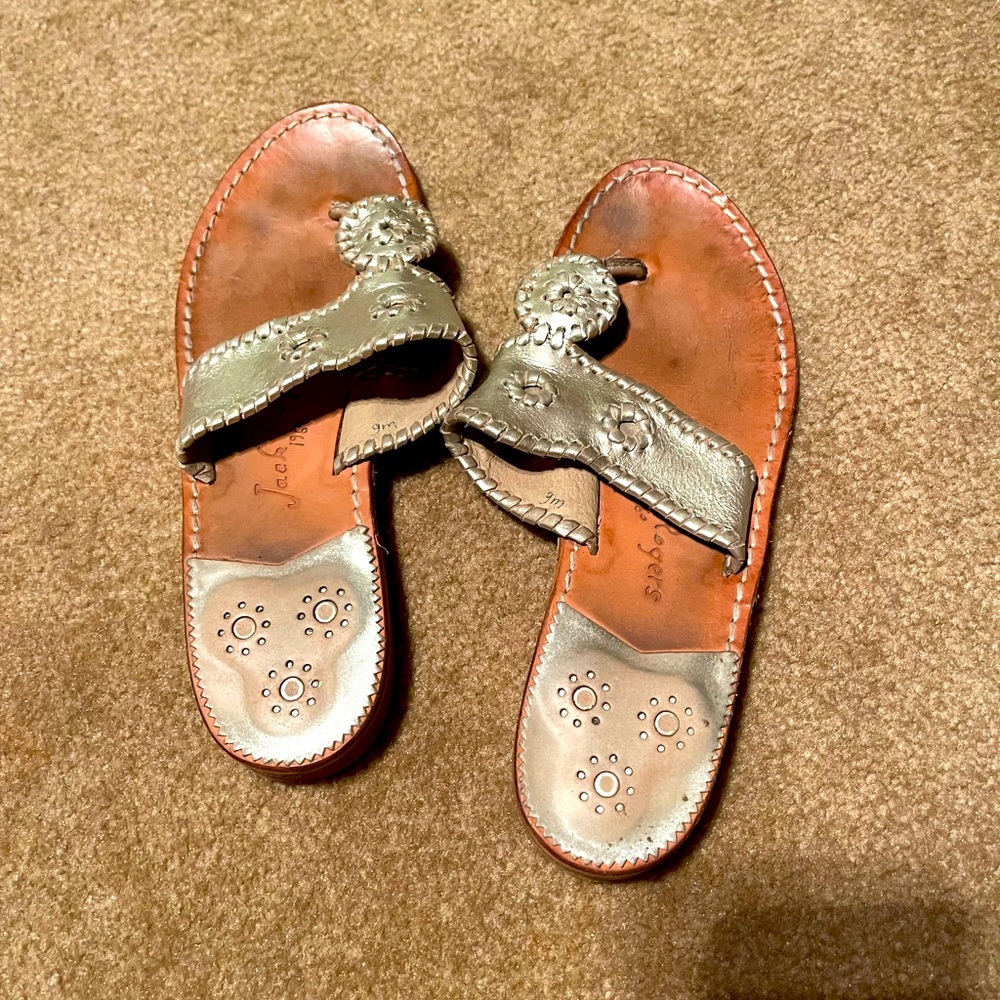 Gently loved platinum Jack Rogers